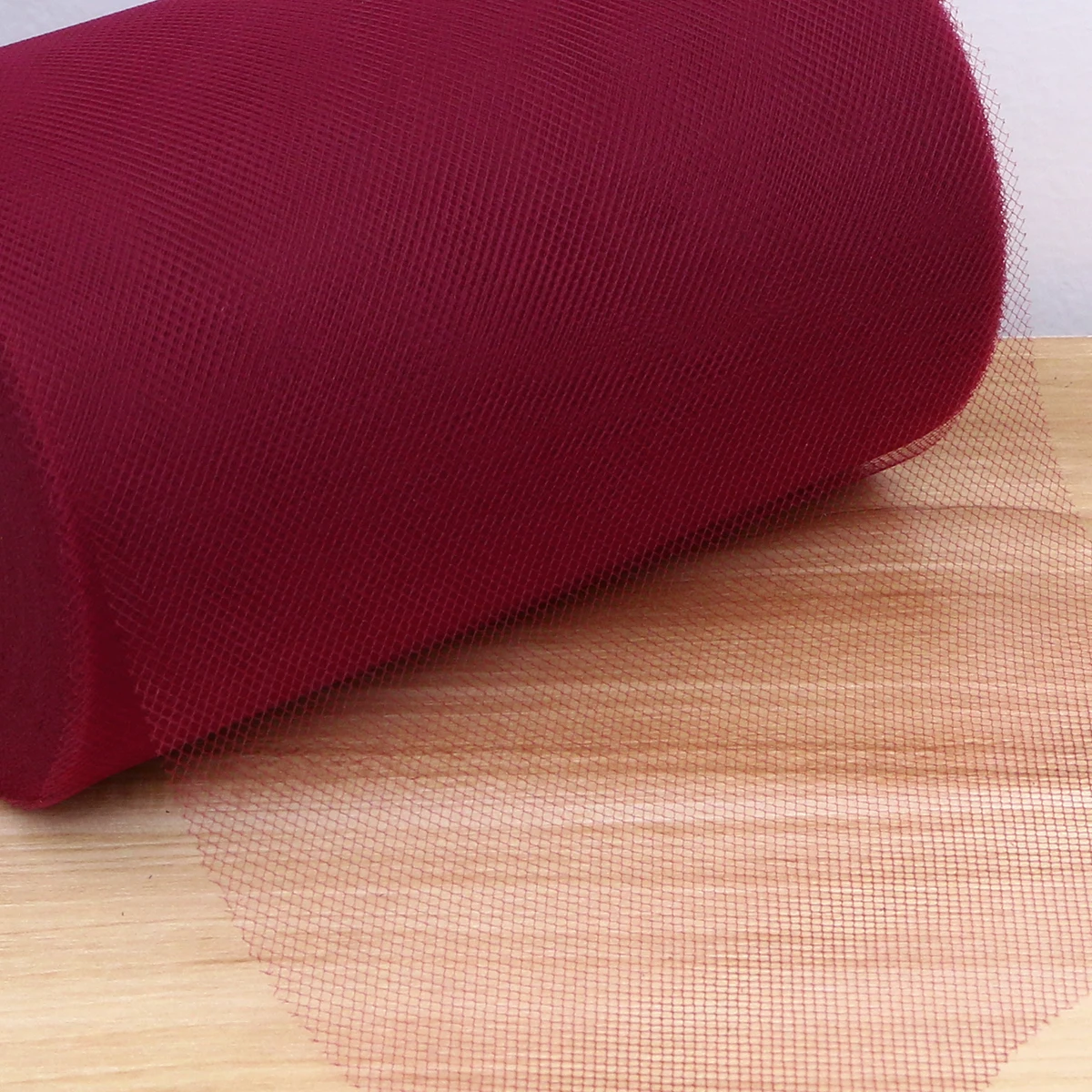 

15Cm X 100 Yards American Tulle Fabric Wine Red For Wedding Party Diy Decorations Tutu Skirt Chair Sash Table Runner Gauze Roll