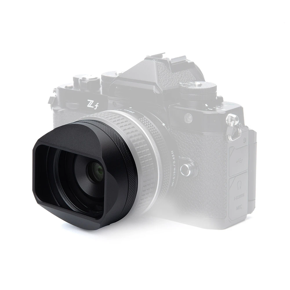 

Aluminum Metal Camera Lens Hood with 52mm Adapter Ring for Nikon ZF ZFC Z40F2 28F2.8SE 40F2SE Z28F2.8 LH-N52 Z40F2 Lens Hood