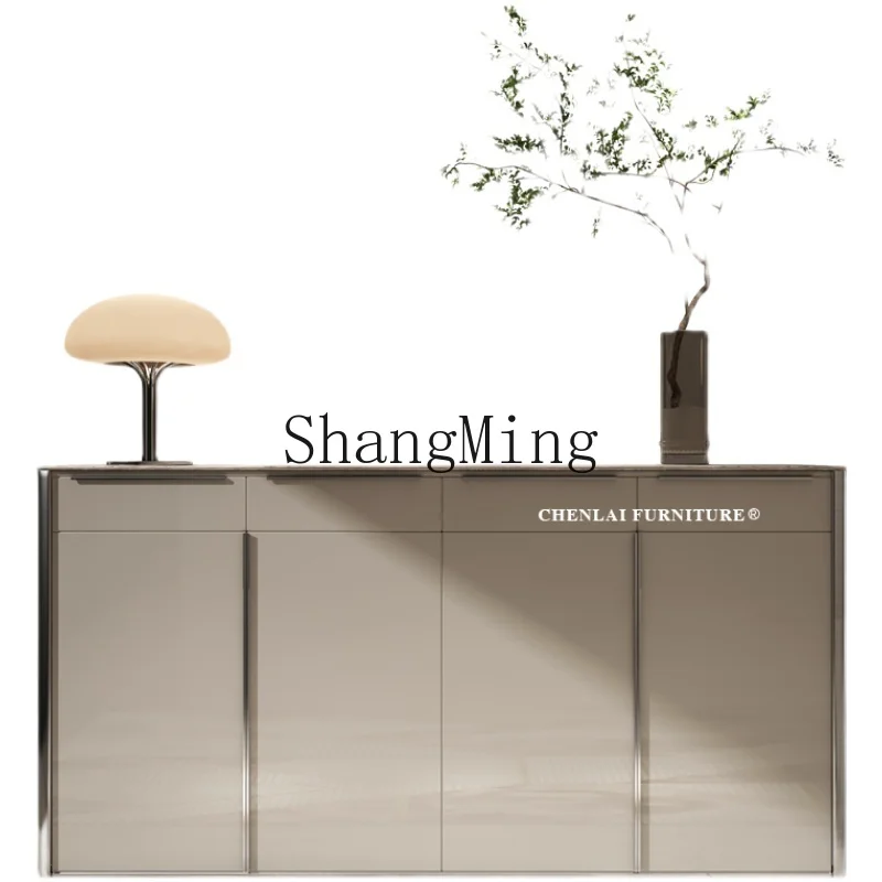 

SM minimalist solid wood shoe cabinet new simple entry porch cabinet decorative integrated locker