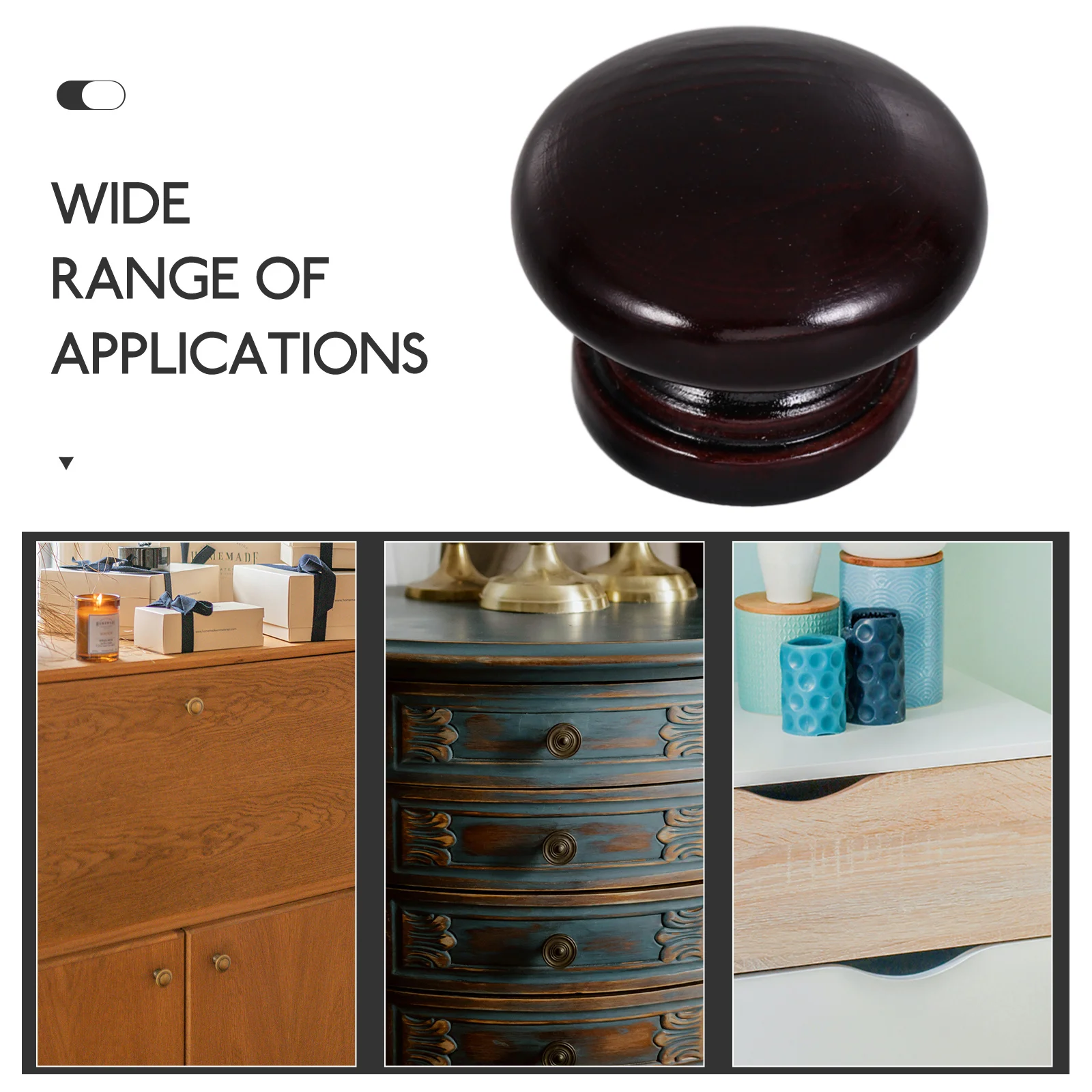 12 قطعة درج خشبي يسحب المواد الخشبية سهلة التركيب لمقابض باب الخزانة المقابض الرجعية الأثاث الأجهزة تسحب