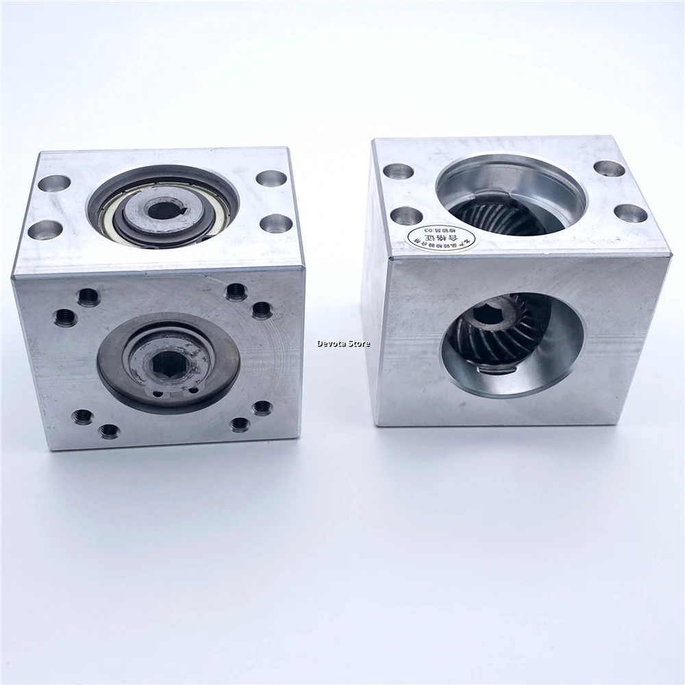 Imagem -05 - Caixa de Engrenagens de Alumínio Faça Você Mesmo Pequeno Motor Chanfrado Redutor Engrenagem Hexágono Detector Canto Novo 1:1