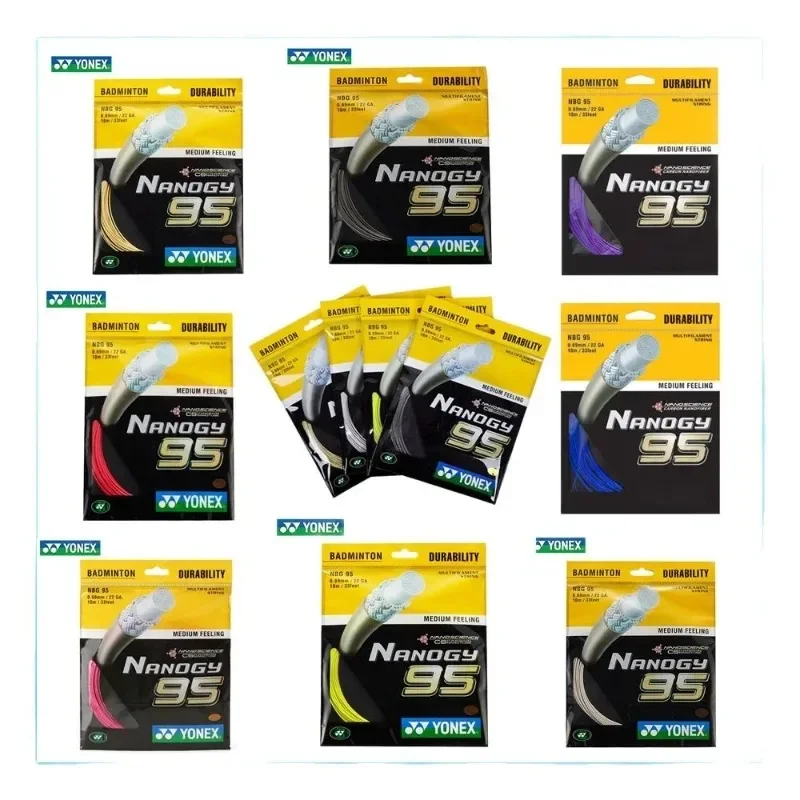 YONEX Badminton String Yonex BG95(0.69mm)NBG95 corda per racchetta da badminton BG95 Nanogy per una sensazione media