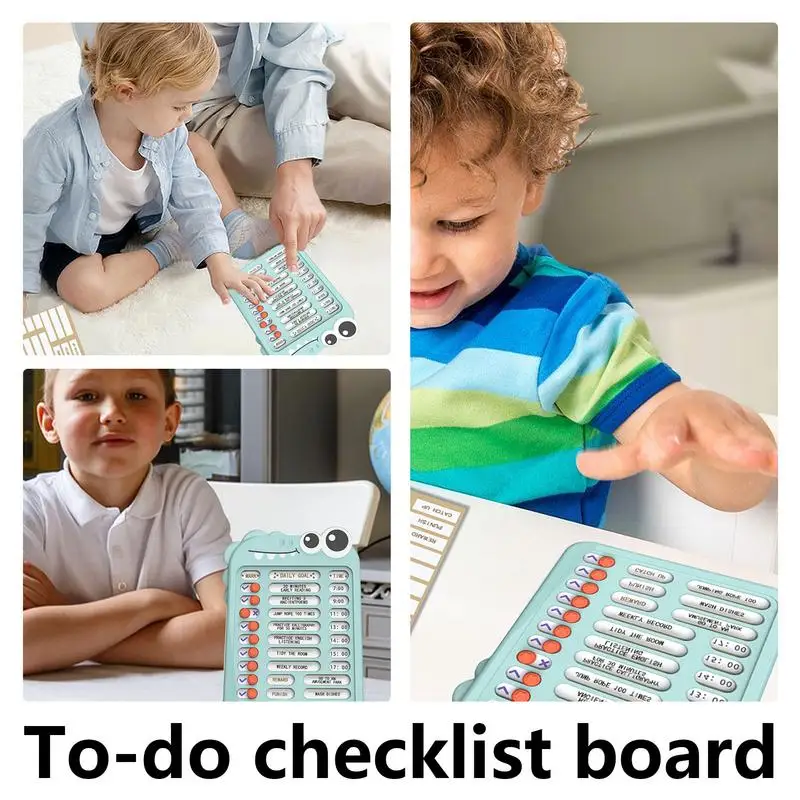 Chore Chart para adultos e estudantes, check-in Board com Checklist Slider, auto-disciplina, White Schedule Board