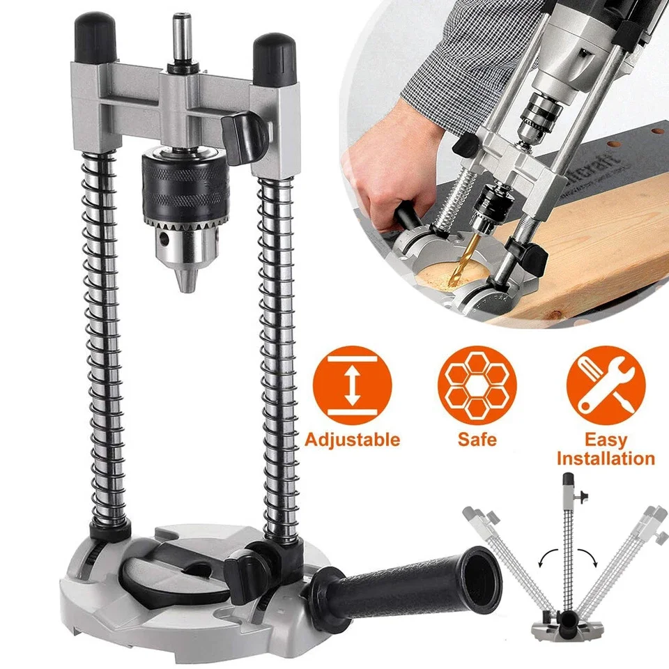 

Portable Drill Press Stand with 45° Angle Adjustment ,Benchtop Stand for Wooden Hand Drills, Hammer Drills ,Electric Drills
