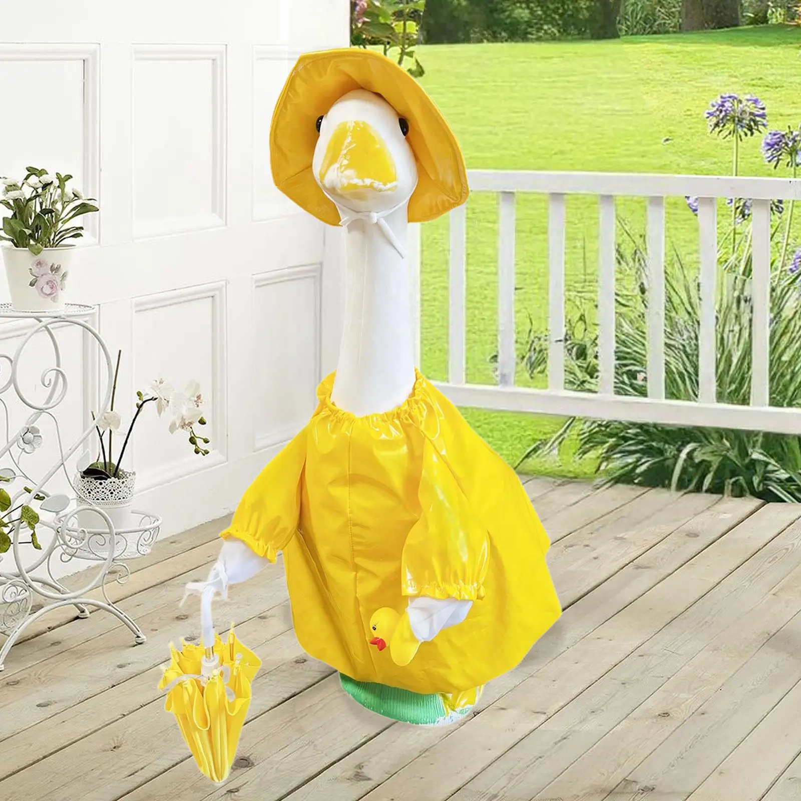 Porch Goose Outfit Summer Theme Clothes for 23 Inch Goose Lawn Art and Patio Garden Decorations