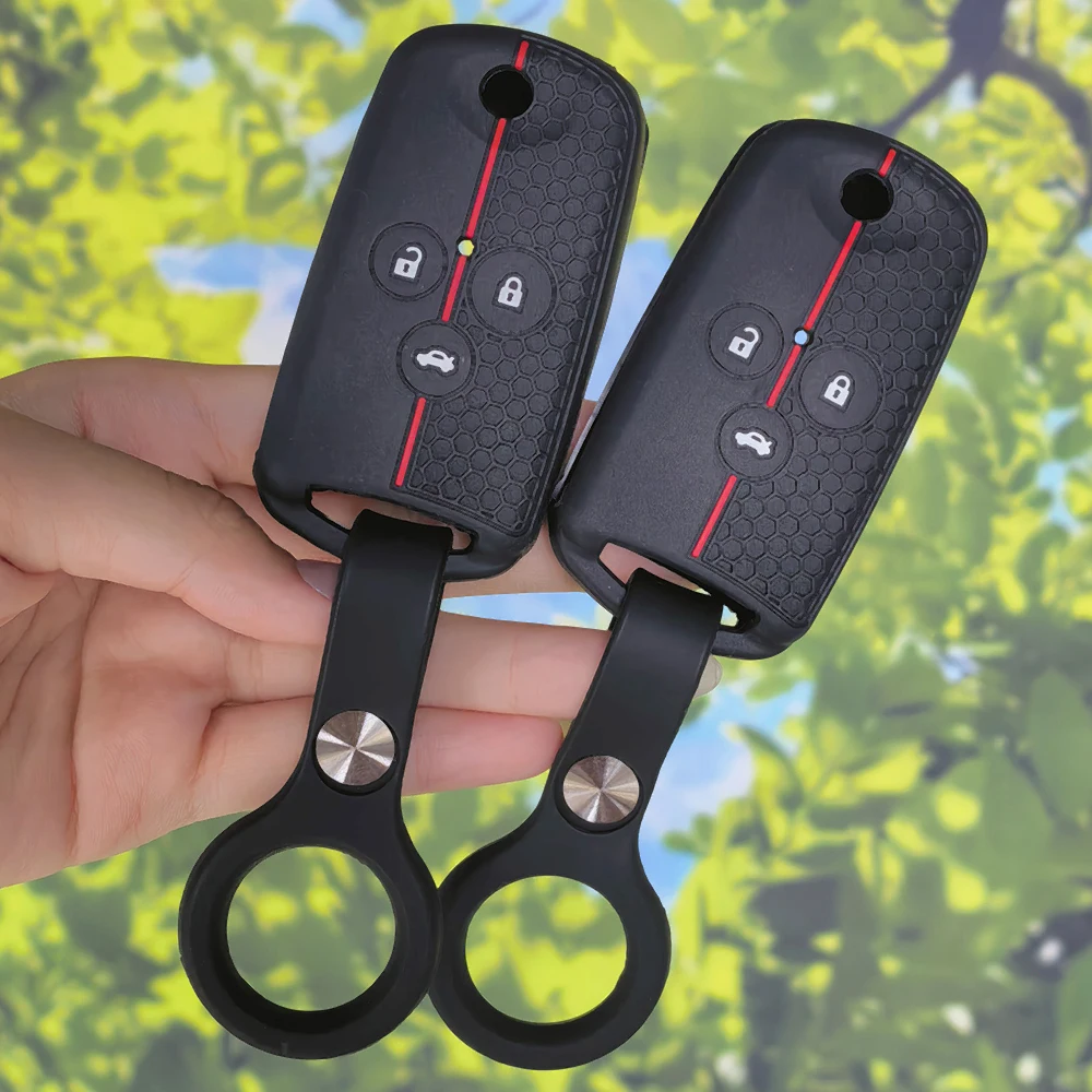 Sleek Honeycomb‑Textured Key Cover With Keychain For Honda Accord Civic CRV CRZ Jazz Acura MDX TL TSX ZDX RSX Keyless Fob Shell