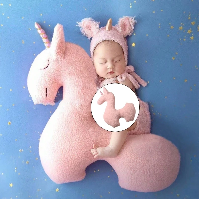 

Newborn Photography Props Horse Posing Pillow Unicorn Pillow Photo Prop Baby Photoshoot Cushion Infant Photo Studio Mat