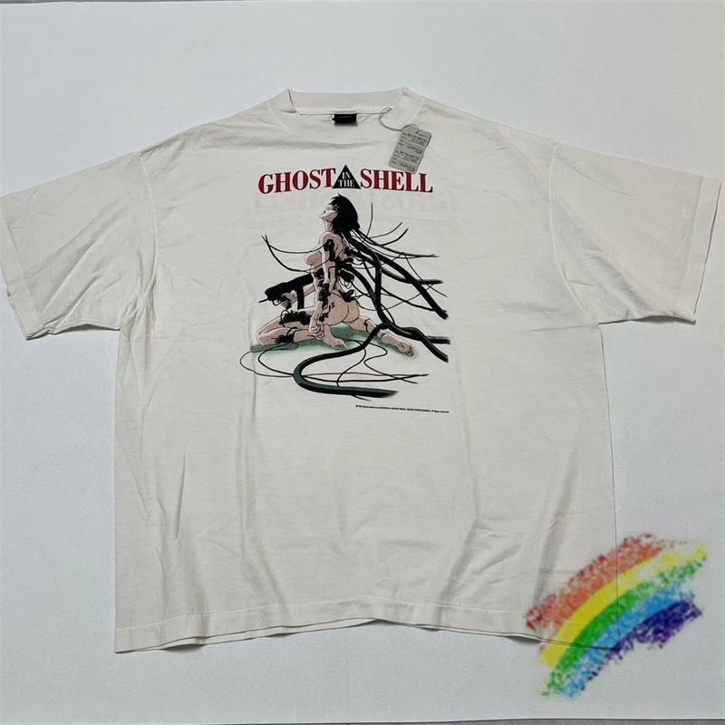 

White SAINT Cartoon T Shirt Men Women 1:1 Top Quality Oversized T-shirt Tees