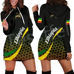 Tessffel Ethiopia County Flag Reggae Africa Native Tribe Lion Retro 3DPrint Harajuku Sexy Women Hoodie Dress Funny Casual F1