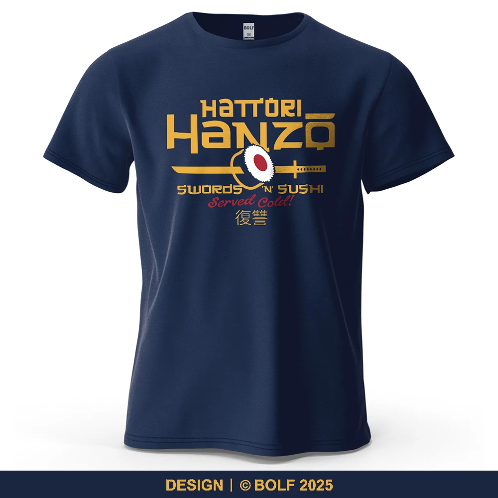 

Hattori Hanzo Samurai T Shirt Men Cotton Blend Breathable Oversized Anime Graphic Tee Women Japanese Streetwear Summer Tops