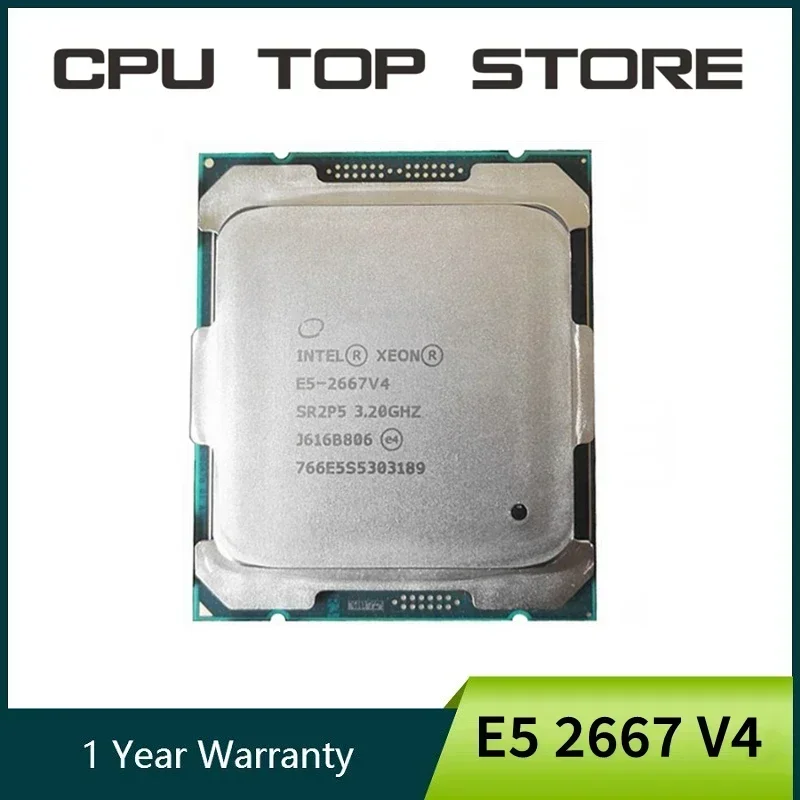 Intel Xeon E5 2667 V4 2667V4 3.2GHz 8-Core 16-Thread Processor L3=25M 135W LGA 2011-3 CPU