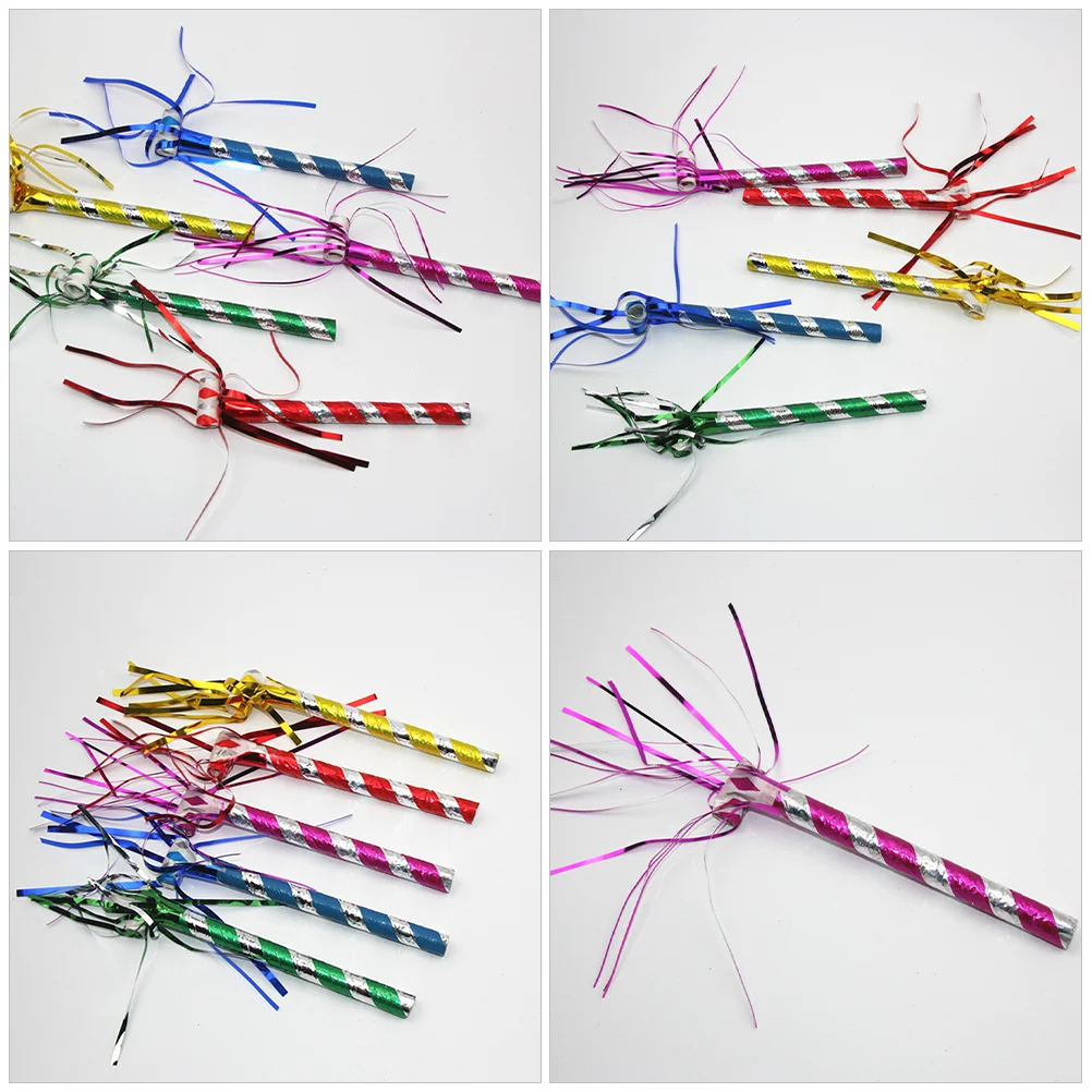 20 Pcs Blowouts Noisemakers Tassel Blowing Dragon Whistle Graduation Party Horn