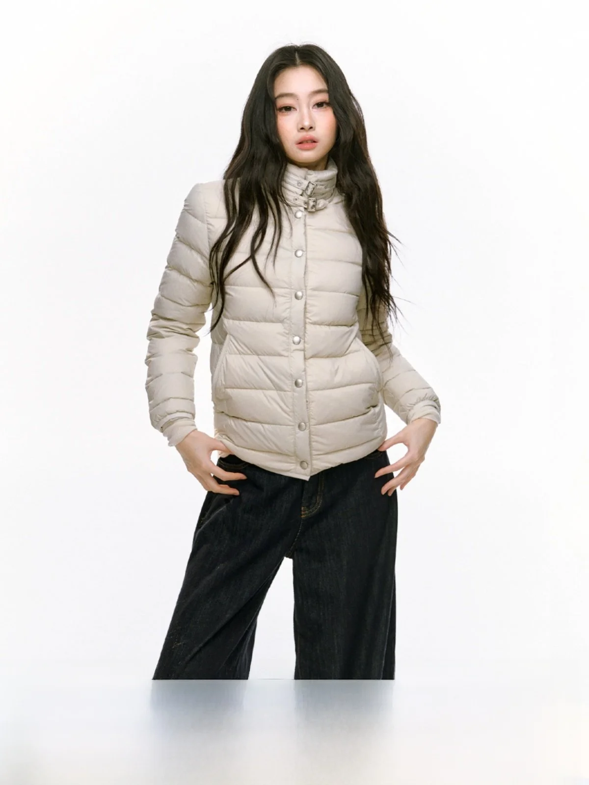 

Куртка RedBling Original Design: Новая осенне-зимняя двухцветная пуховая куртка с воротником-стойкой, универсальная верхняя одежда для женщин