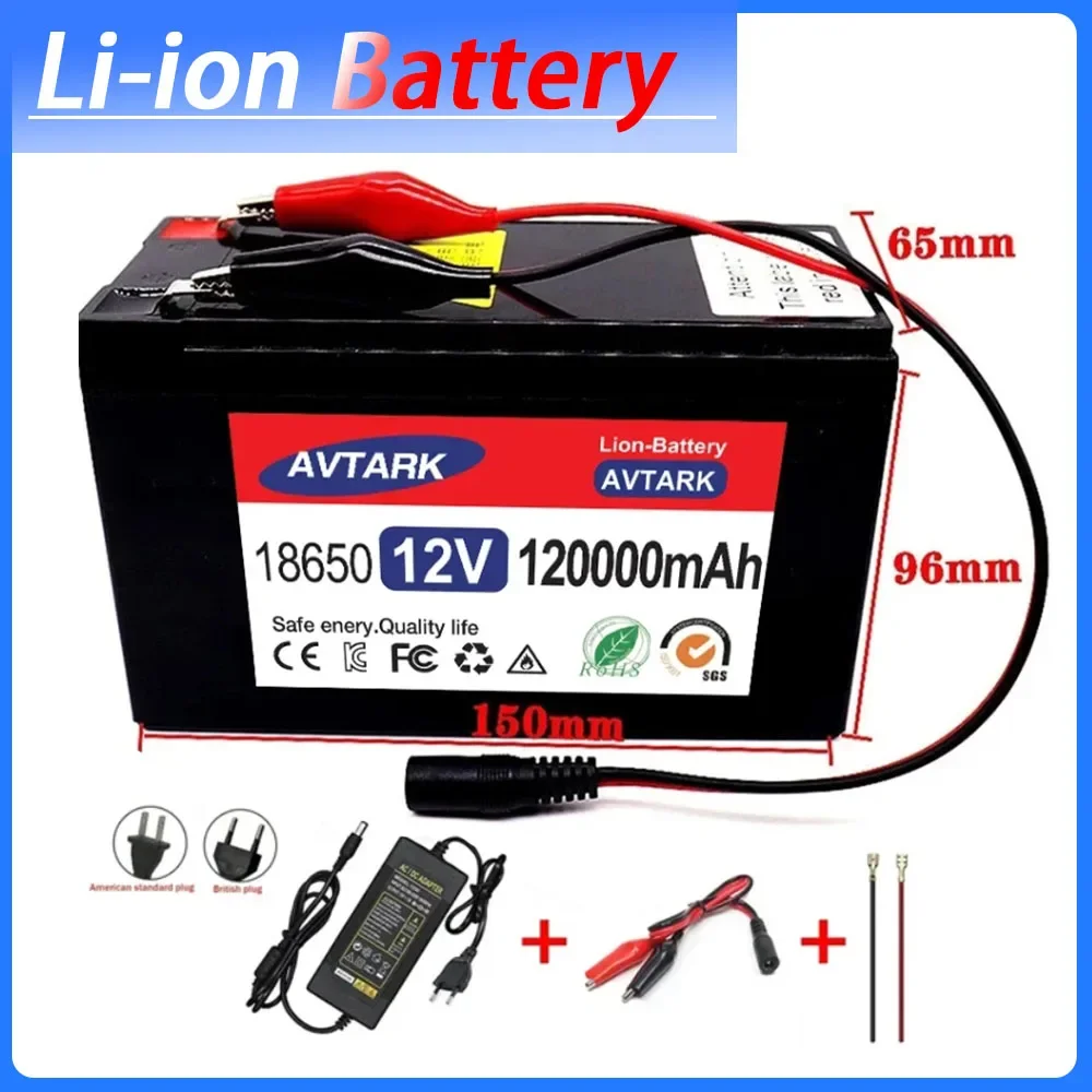 

Upgraded Li Ion 18650 Battery 24v 120A Electric Vehicle Lithium Battery Pack24V-25.2V 120Ah Built-in BMS 70A High Curren