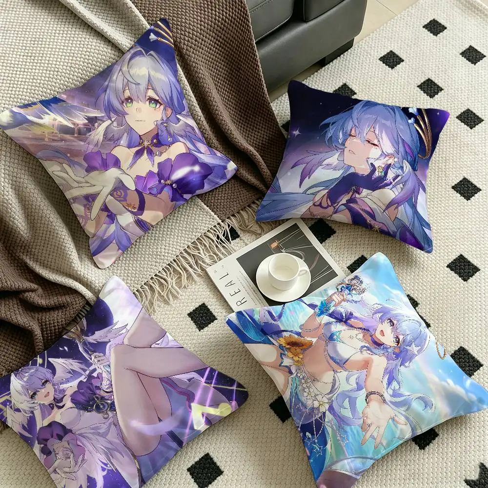 Game Honkai Star Rail ROBIN Pillow Gift Home Office Decoration Bedroom Sofa Car Cushion Cover case 45x45