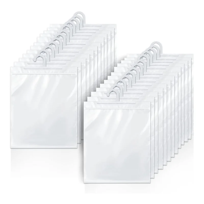 

M11K-Большие крючки, прозрачные пластиковые подвесные сумки для хранения, 24 упаковки, 10 х 12,5 дюймов для классной комнаты, библиотеки, аптеки