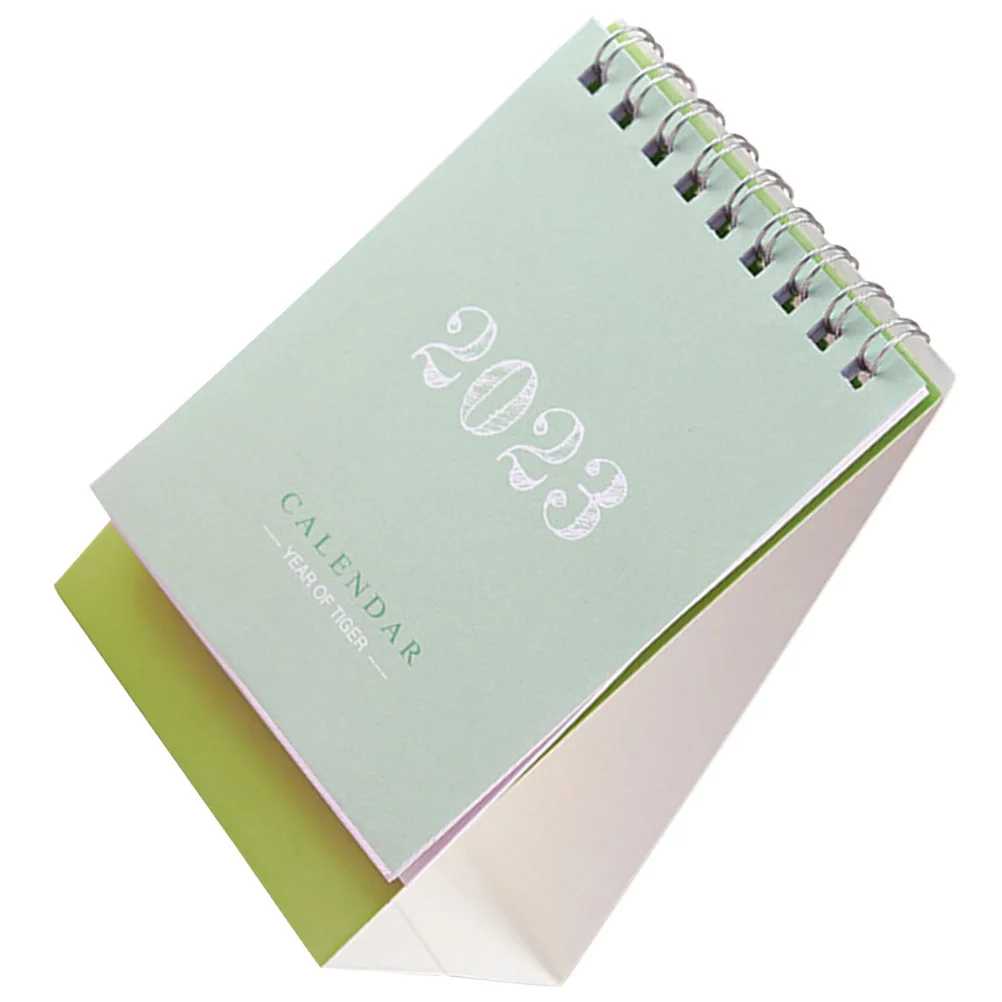 

1pc Mini Desktop Calendar 2023 Paper Standing Calendar For Office Home School Small Student Planner Practical Schedule