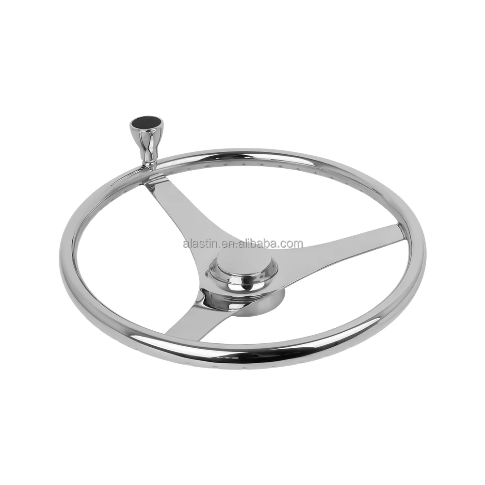 Stainless Steel Marine High Quality Mirror Polished Steering Wheel for Boat