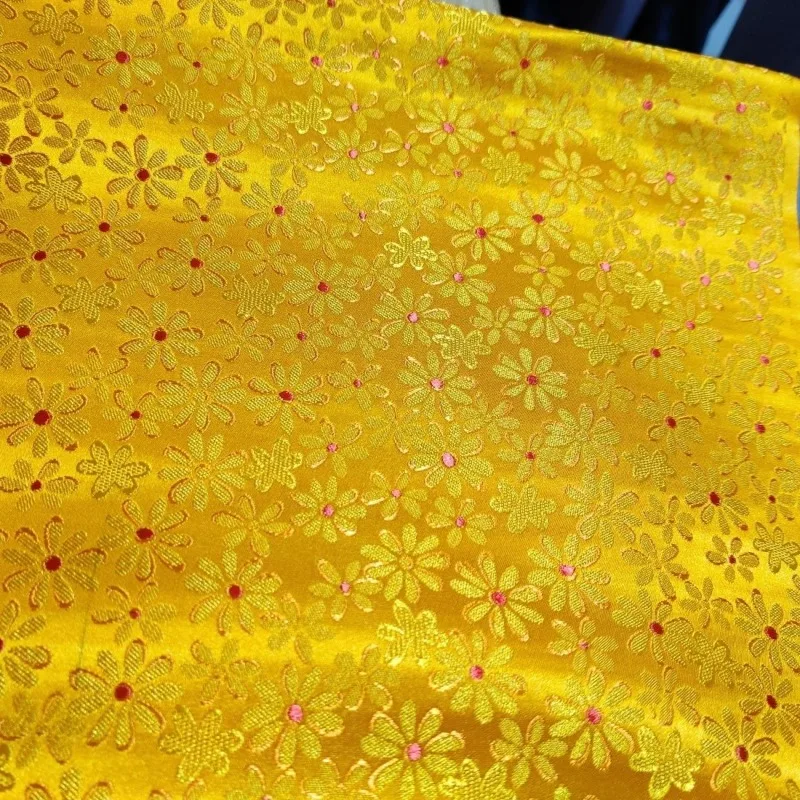 الجاكار الديباج النسيج زهر البرقوق بالمتر للملابس نمط العرقية Hanfu الخياطة القماش الزهور ثلاثي الأبعاد الأزرق