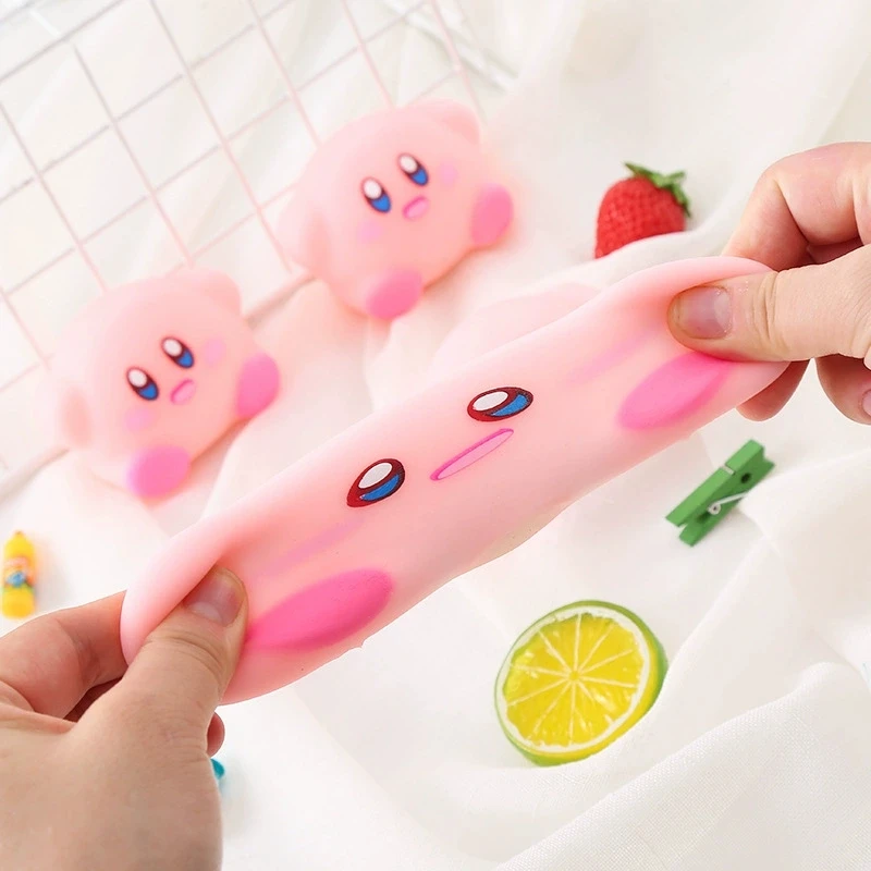 Kirby Anime Relax Toys Squishy Stress Balls Autism Sensory Toys Stress Anxiety Relief Fidget Toys Maltose Water Ball Bulk Gifts