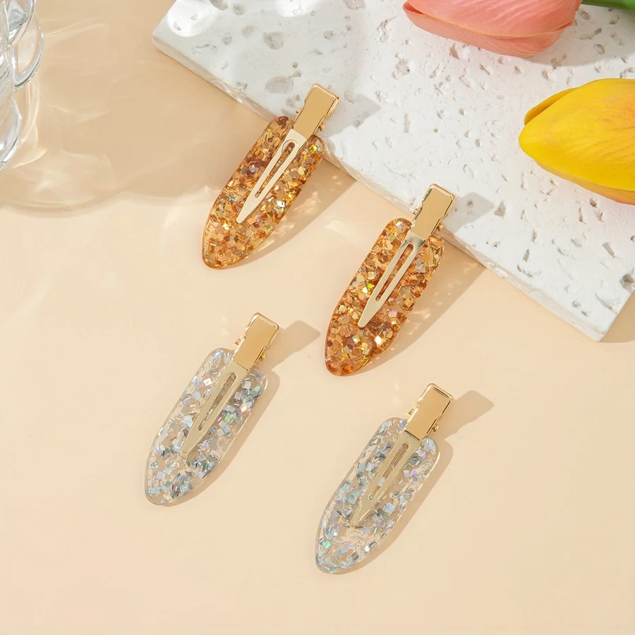 

4pcs Seamless Hair Clip, Women'S Forehead Bangs Clip, Cute Makeup Clip, Broken Hair Clip, Hairpin Headband