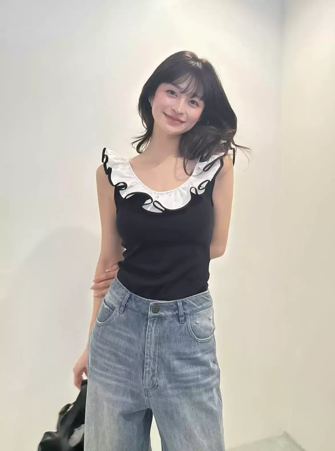 Japanese Elegance Sweet Lace Tie Chest Pad Bodysuit Women Summer Frill Collar One Piece Bodysuit Stretchy Sleeveless Camisole