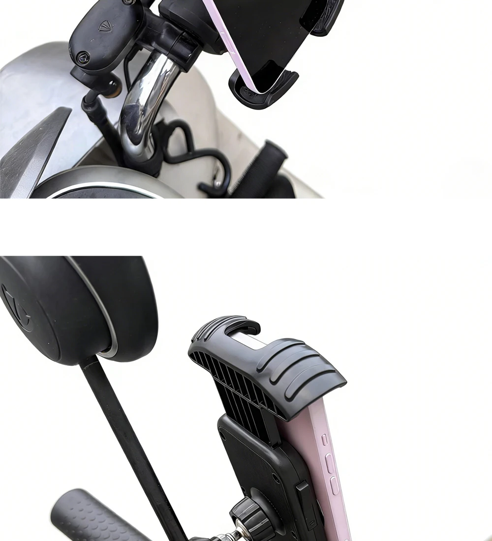 Motorrad-Rückspiegelhalterung Fahrrad-Handyhalterung mit Drehknopf-Verriegelungsmechanismus für verbesserte Stabilität und Navigation – Detail 11