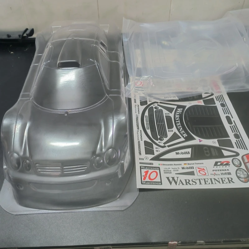 TC198 1/10 Benz CLK GTR jasne nadwozie, 190mm x 257mm RC Drift Tamiya podwozie TT01 TT02