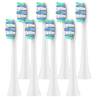 8pcs Replacement Toothbrush Heads Compatible with Philips Sonicare Replacement Electric Brush Head 4100 6500 6100 7500 5300 1100