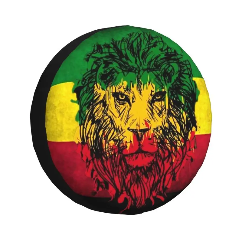

Custom Lion Of Judah Rasta Jamaica Reggae Spare Tire Cover for Mitsubishi Pajero Jeep RV SUV Trailer Car Wheel Protector Covers