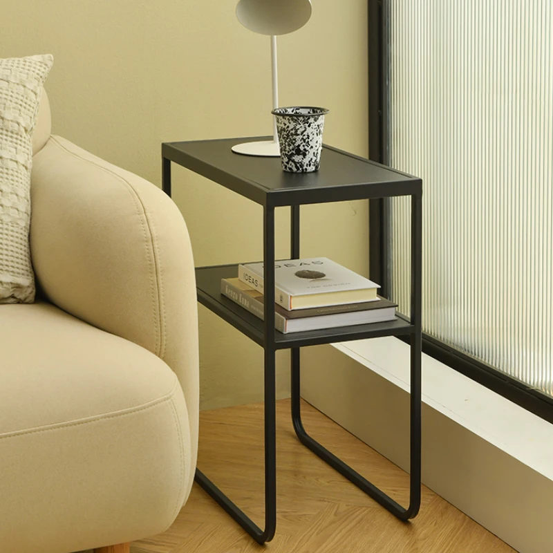 

Movable small tea table bedside small table storage rack