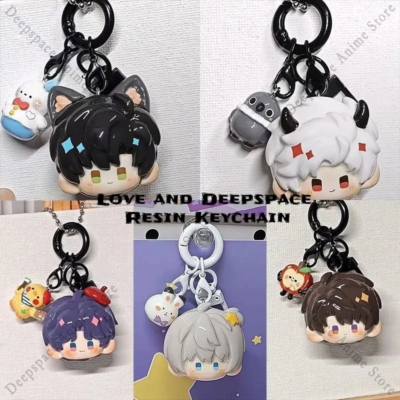 

Брелок из смолы Love and Deepspace Sylus Rafayel Zayne Xavier Caleb, косплей, аниме, милый кавайный брелок, аксессуары для рюкзака, подарок