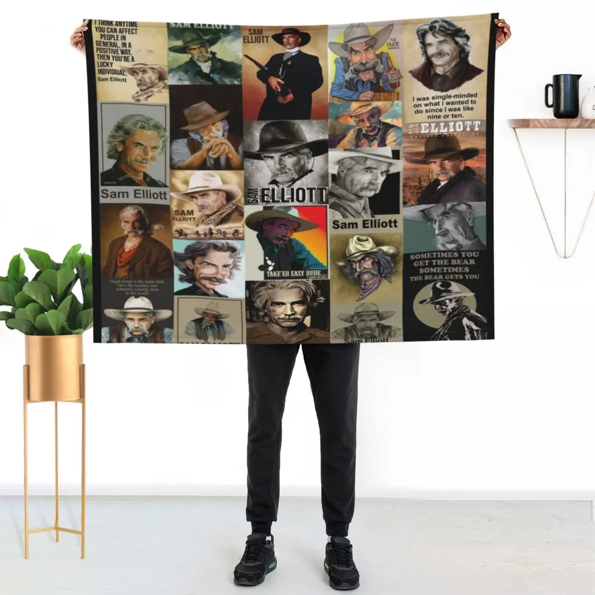 

Love Na Sam Elliott Quilt Blanket For people Love Nature Throw Blanket Lightweight Cozy Blanket for Bed Sofa