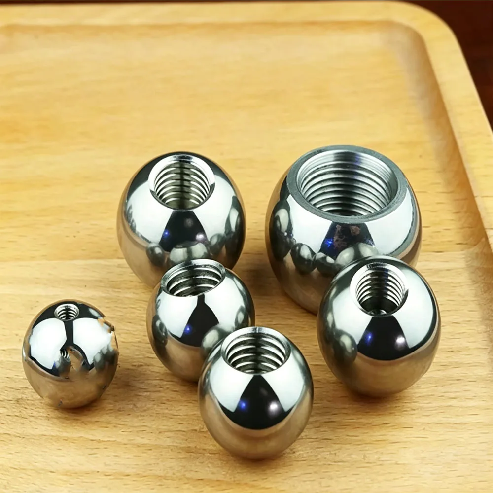 Half Thread Steel Ball M6 Metric Solid Stainless Steel Drilling Tapping Hardware Ball 10-50mm