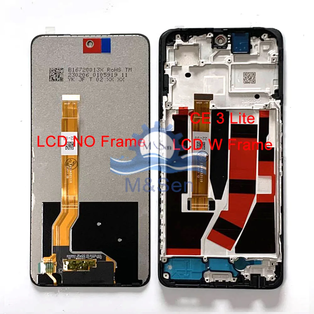 Original For OnePlus Nord CE 2 Lite 5G LCD CPH2381 Screen+Frame+Touch Panel Digitizer For OnePlus Nord CE 3 Lite CPH2467 Display