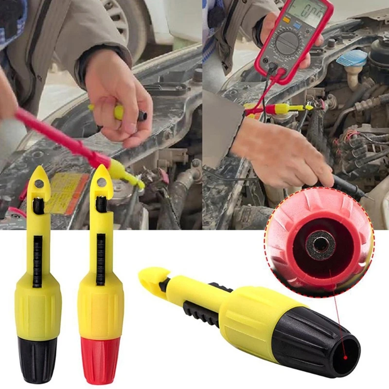 1PC Insulation Wire Piercing Puncture Probe Test Hook Clip with 2mm/4mm Socket Automotive Car Repair Tools Easy Operation