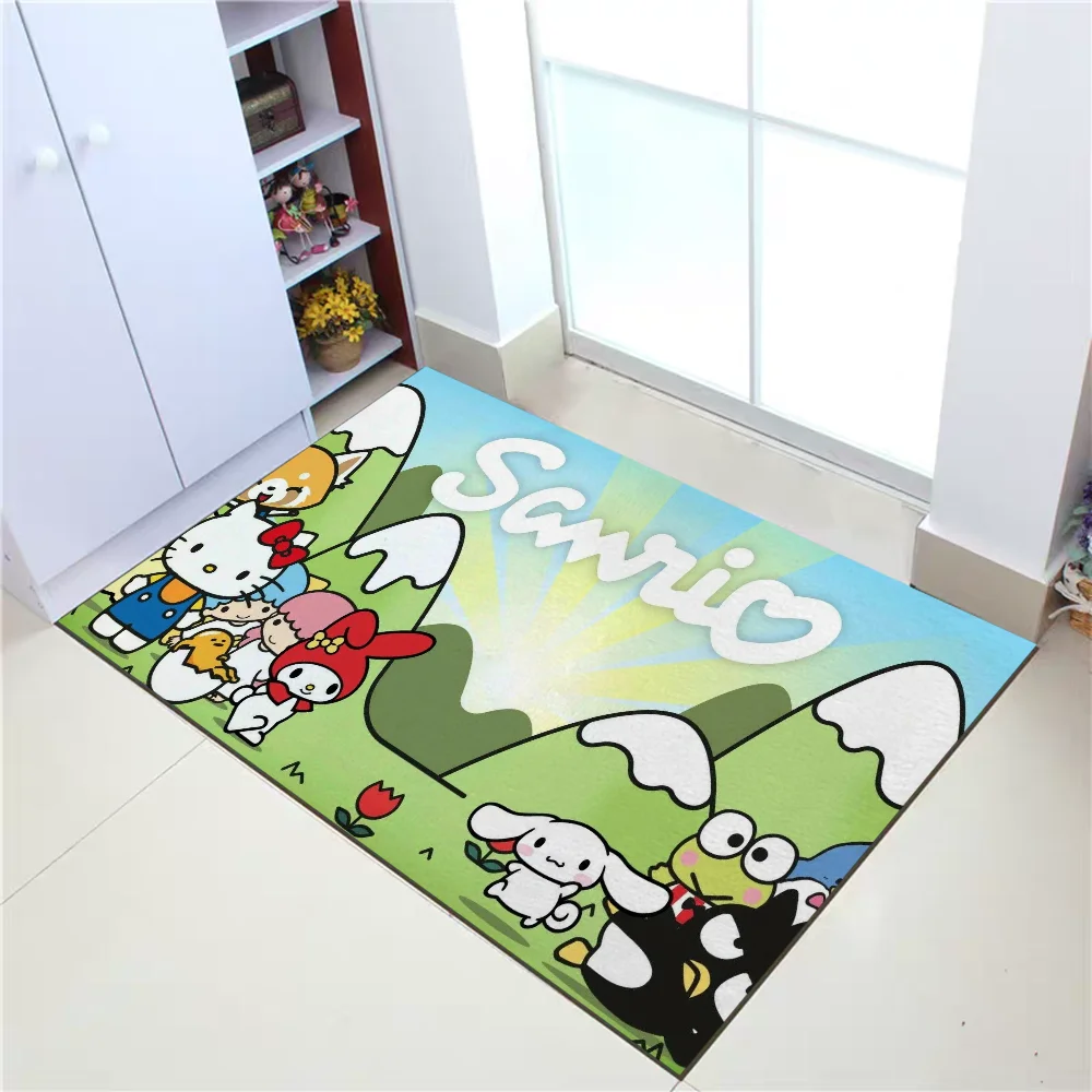 Sanrio Family My Melody Rugs Bedside Mat Doormat Entrance Door Kawaii Rug Kitchen Decoration Bedrooom Carpet Doormats Floor Mats