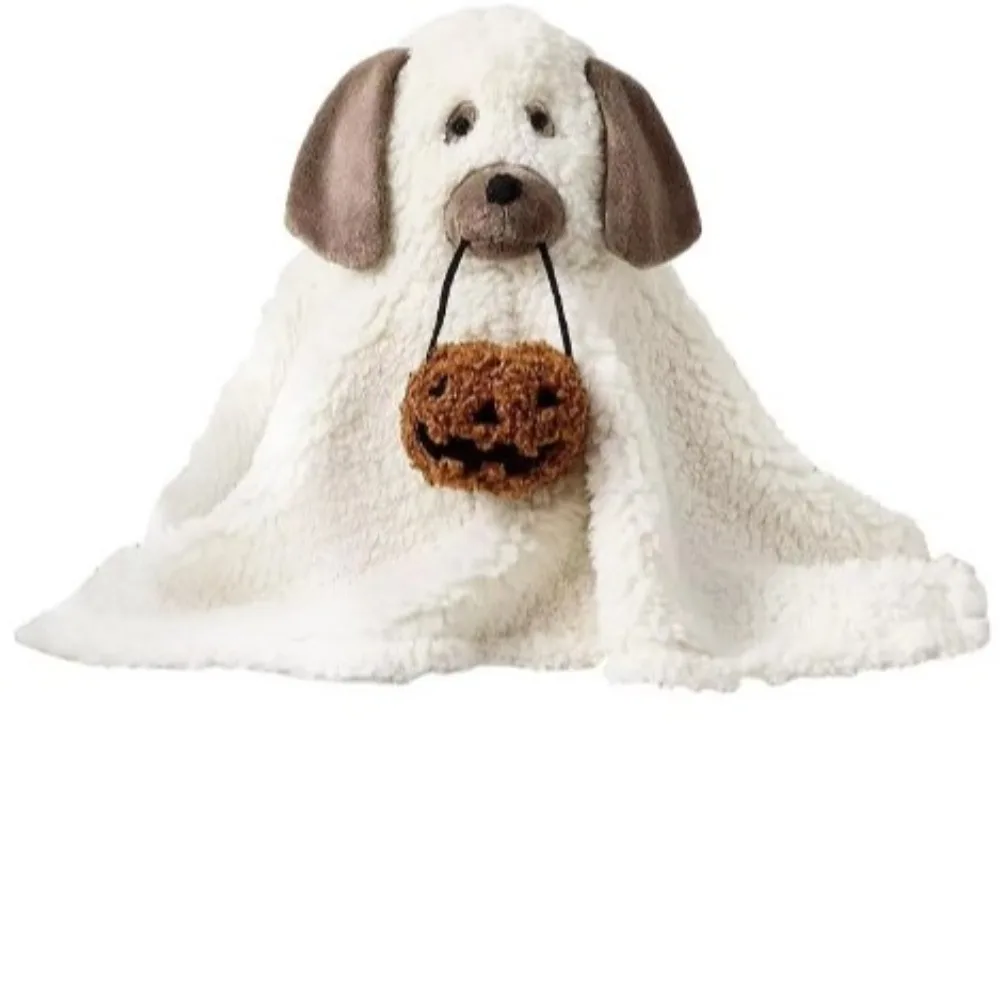 

Fun Cute Ghost Dog Pillow White PP Cotton Halloween Plush Toy Room Decoration Soft Puppy Sofa Pillow Kids