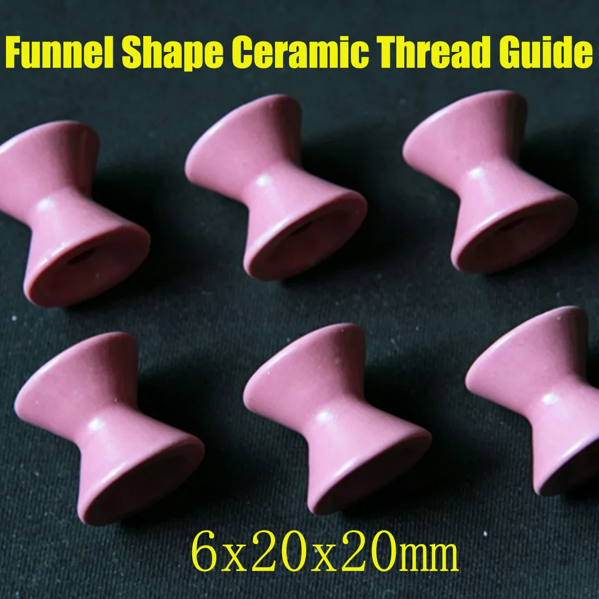 50pcs Alumina Ceramic Thread Guide Wheel, Funnel Shape Yarn Guide for Textile Weaving Knitting Spinning Machinepcs