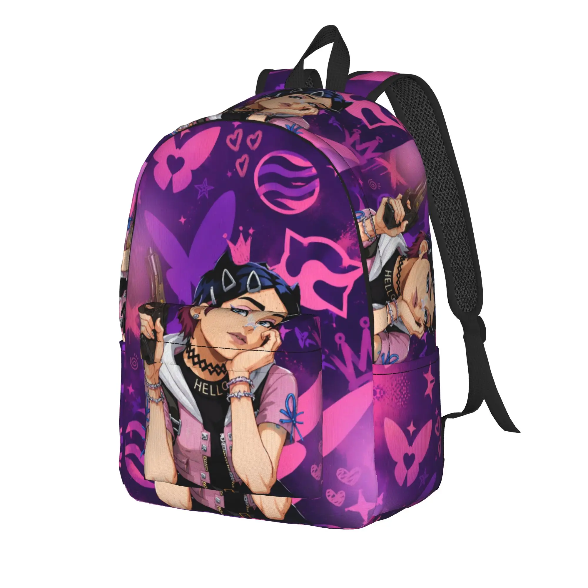 Clove Backpack V-Valorant Youth Polyester Travel Backpacks Pattern Cool School Bags Rucksack