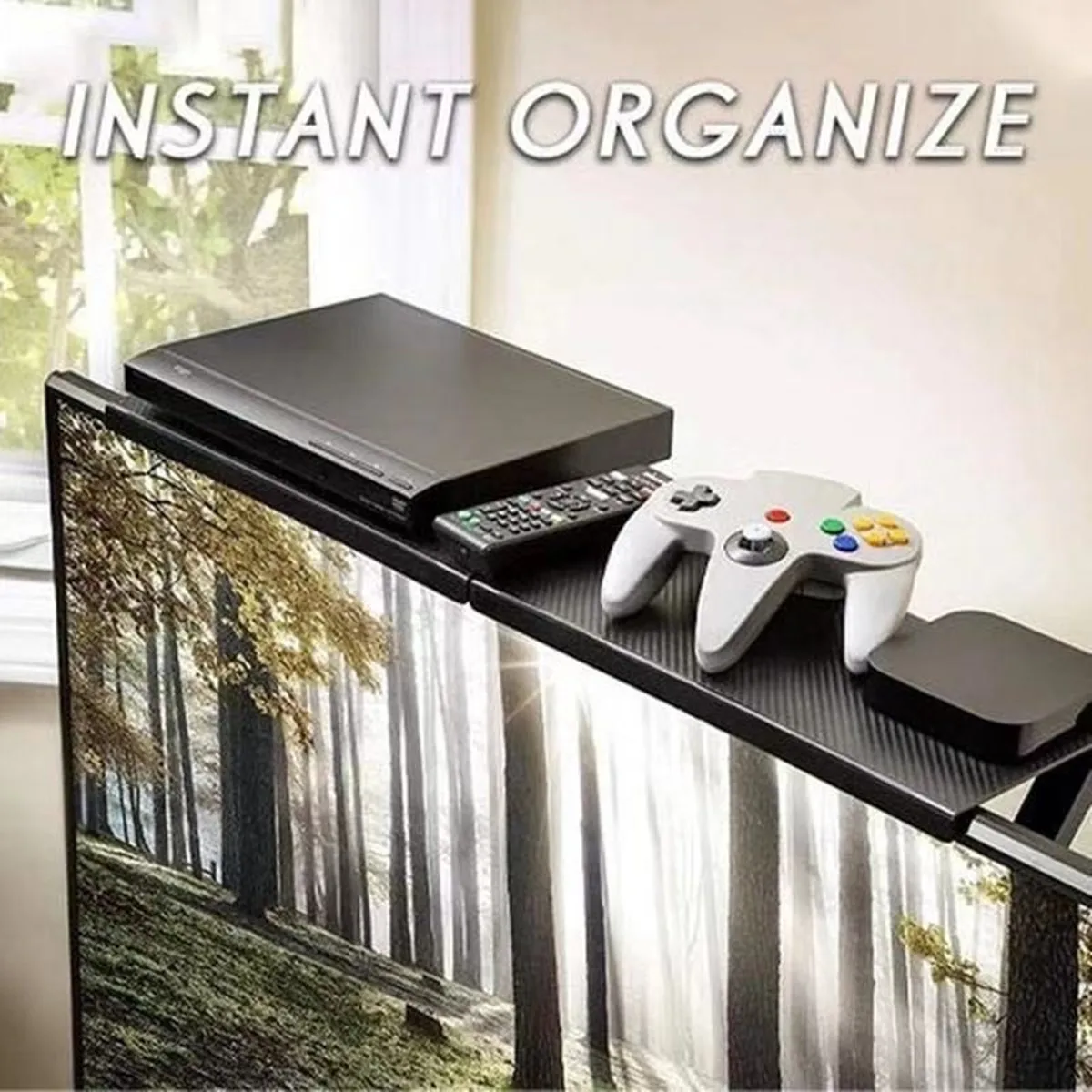 1 Piece Router Storage Rack, Punch-Free Set-Top Box Storage Rack Desktop Computer Monitor Storage Rack Screen Bracket
