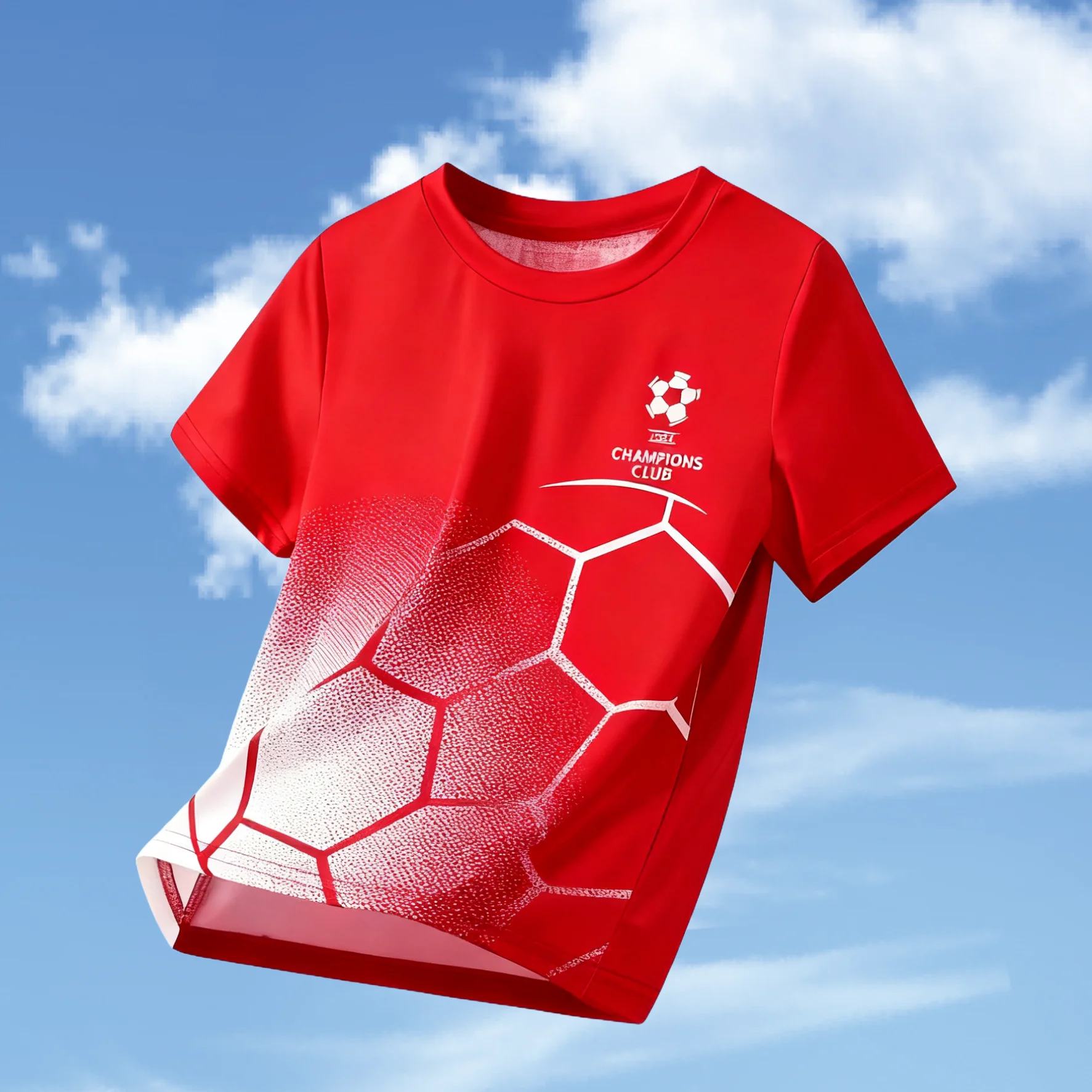 

3D printed women's short sleeved men's T-shirt outdoor quick drying football shirt casual children's top