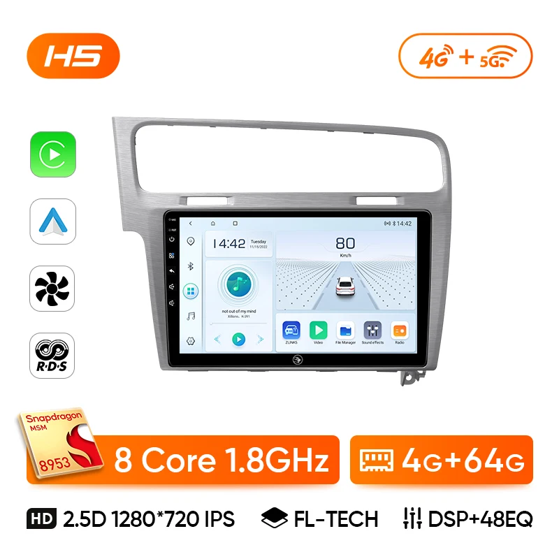 Ainavi Autoradio Voor Volkswagen VW Golf 7 MK7 GTI 2011-2021 Draadloze Carplay Android 13 Auto Multimedia Stereo Video Speler 2Din