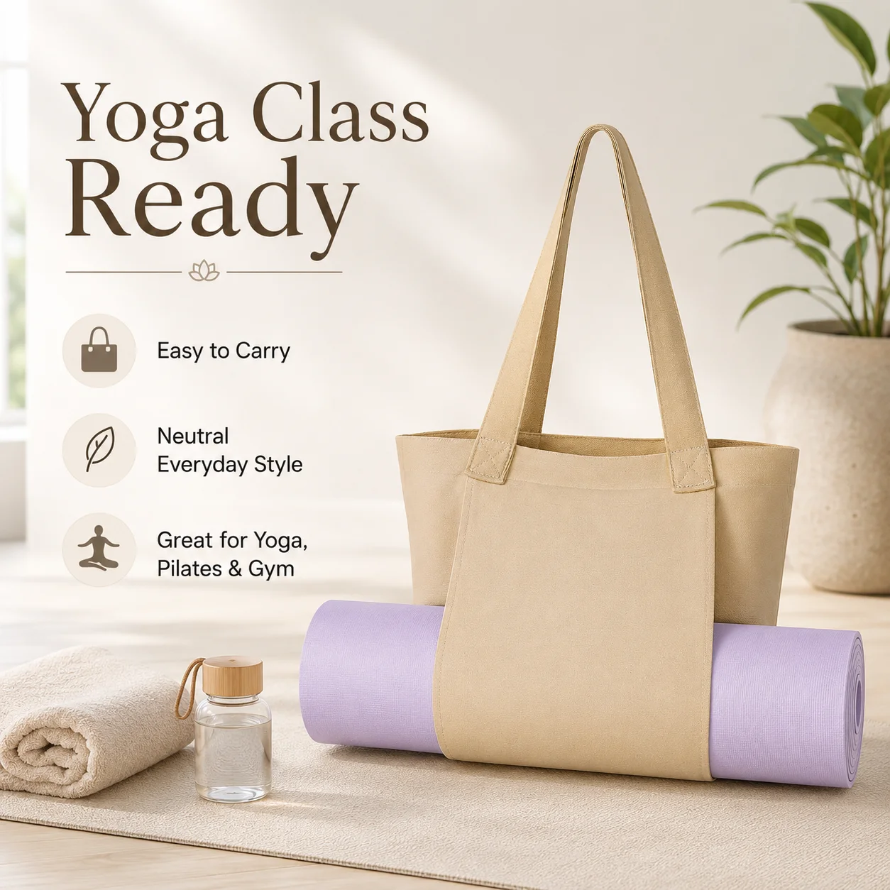 Bolsa de Yoga Grande em Lona c - Yoga Fitness Logo Design avaliação e preço