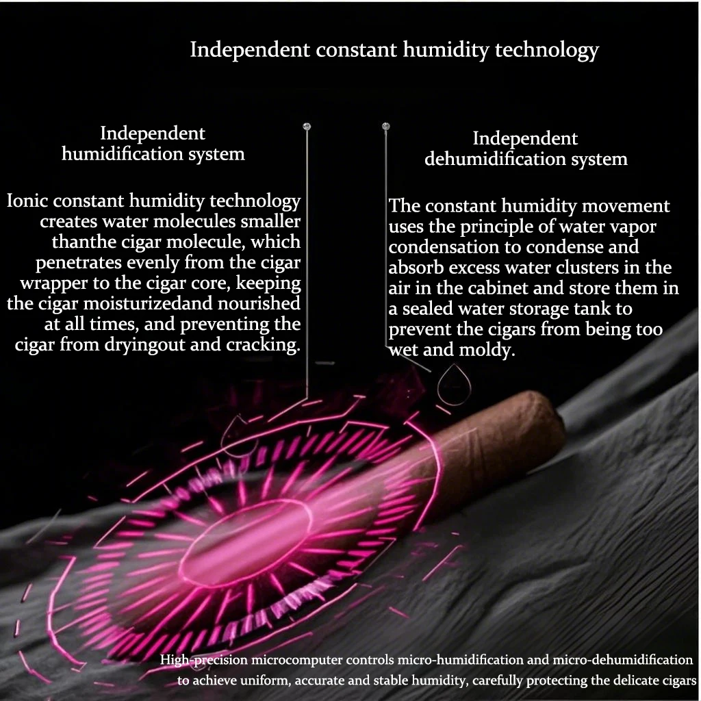 For Intelligent Constant Temperature And Humidity Mute Embedded Cedar Wood Professional Compressor Cigar Humidors Cabinet