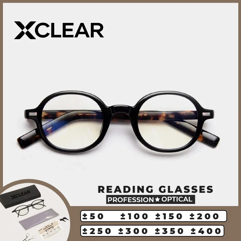 

XCLEAR Reading Glasses Browline Business Classic Light Optical Anti Blue Ray Myopia Progressive Prescription Eyeglasses