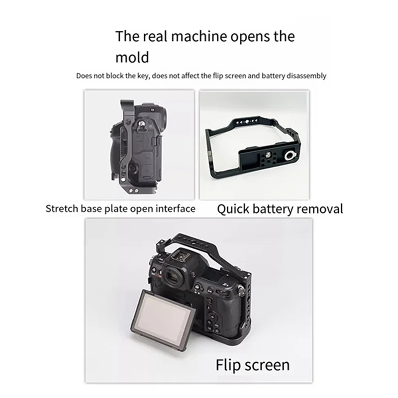 

Camera Cage Aluminum Alloy Camera Video Cage Arca Quick Release Slot Video Stabilizer Mount For Nikon Z8 Camera