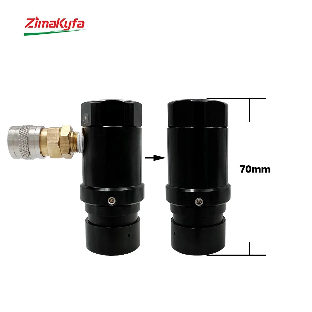 NEW HPA AIR CO2 Mini Regulator Micro Reg For G1/2-14 Bottle W/ US Foster Plug 300PSI Pressure Gauge Ajustable 40-200PSI