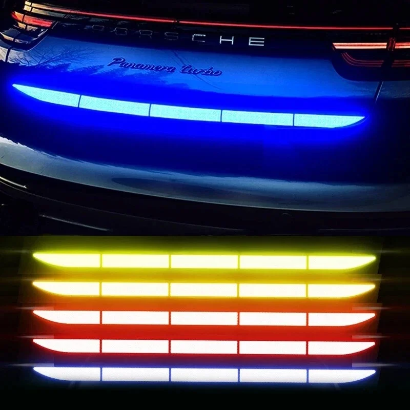 Car Strong Reflective Sticker Automobile Trunk Warning Safety Tape Anti Collision Night Warning Reflective Tape Auto Accessorie