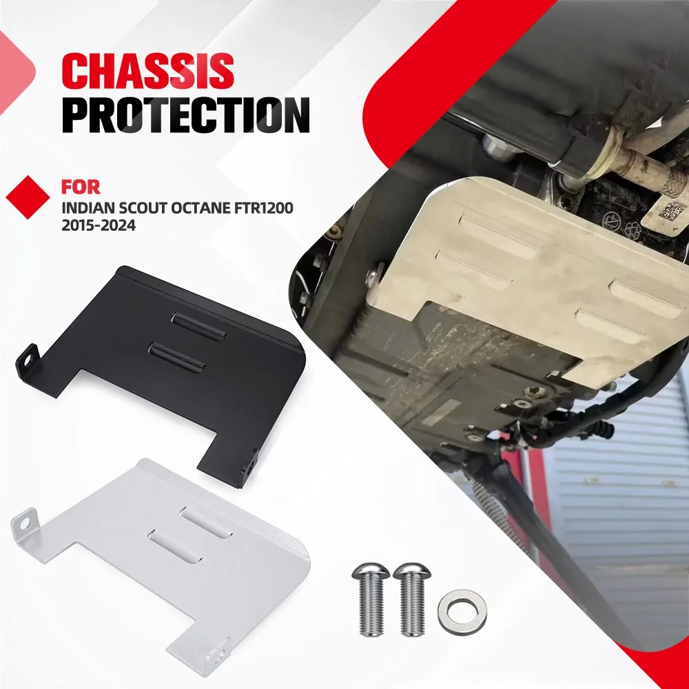 For Indian Scout Octane FTR1200 Engine Skidplate Cover Guard protection 2015-2024 2023 2022 2021 2020 2019 2018 2017 2016 2016
